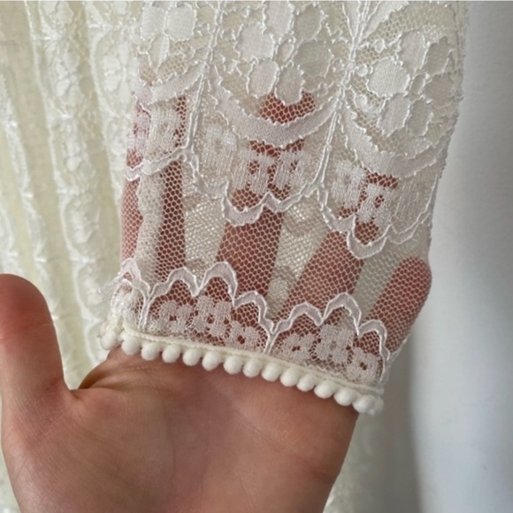 French Connection "Wings" Lace Maxi Dress Ivory 10 - Picture 6 of 13